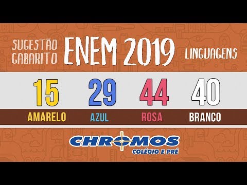 Gabarito ENEM 2019 CHROMOS - Prova Amarela: Questão 15 | Linguagens e Códigos