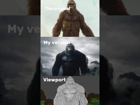 I recreated this King Kong cinematic scene in Blender 3D, #kingkong #blender3d  #cgi #3danimation