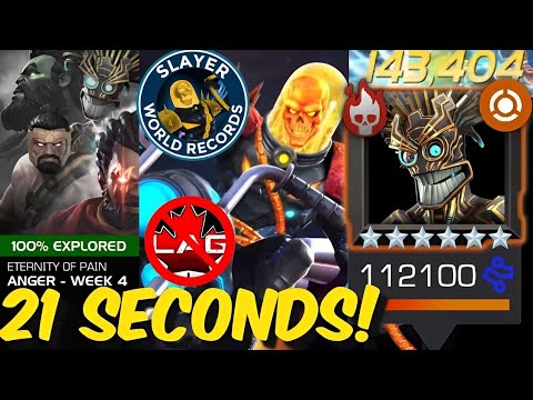 21 SECOND WARLOCK SOLO w/ CGR! Eternity of Pain: Anger - Week 4 - Marvel Contest of Champions