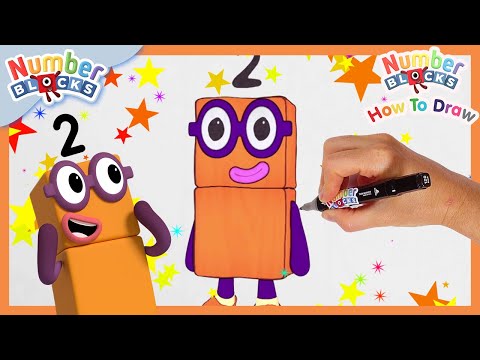How to draw Numberblock Two | Drawing Tutorial for Kids | @Numberblocks