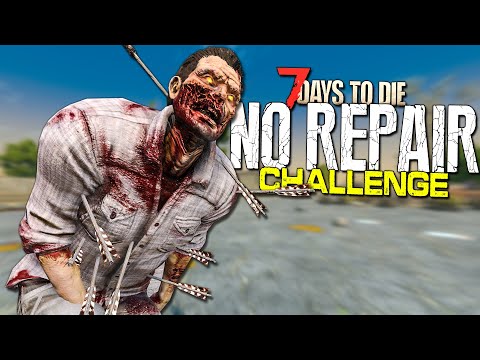 FERAL ZOMBIE SURPRISES the NO REPAIR CHALLENGE! | 7 Days to Die (Ep 2)
