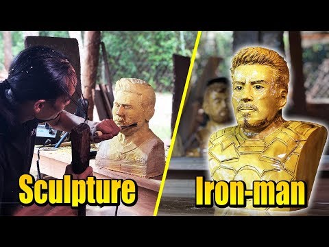 Sculptures Amazing Iron Man Robert Downey Jr | | Craftsman Wood Wooking Tool