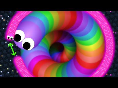 Slither.io 1 Hacker Tiny Snake vs Troll Giant Snakes Epic Slitherio Gameplay