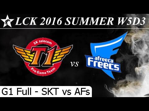 SKT vs AFs Game 1 Full + Damage 22/06/2016 - LCK Summer 2016 W5D3M3 SK Telecom T1 vs Afreeca Freecs
