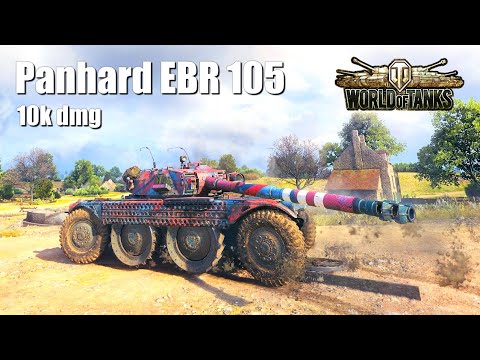 Panhard EBR 105, 10K Damage, 8 Kills, Sadly but Good Game, Overlord  - World of Tanks