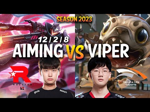KT Aiming vs HLE Viper - Aiming LUCIAN vs Viper KOG'MAW ADC - KR Ranked