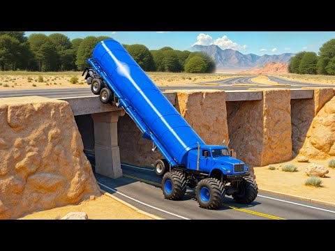 Cars vs UNFINISHED Road Bridge Challenge #5 - BeamNG.drive Fails & Crashes 2025!