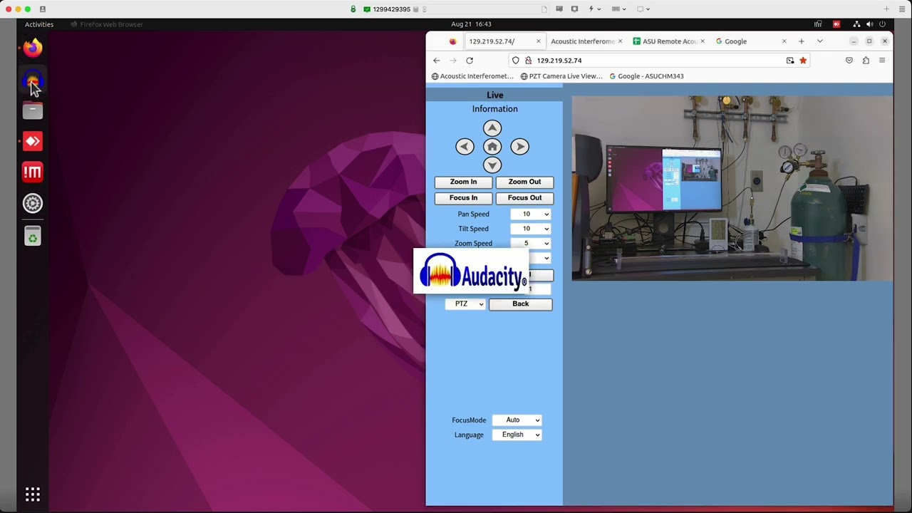 Remote Acoustic Interferometer