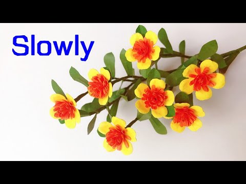 ABC TV | How To Make Portulaca Oleracea Paper Flower With Shape Punch (Slowly)- Craft Tutorial