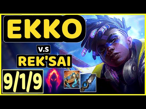 KREOX (EKKO) vs REK'SAI - 9/1/9 KDA JUNGLE GAMEPLAY - EUW Ranked MASTER