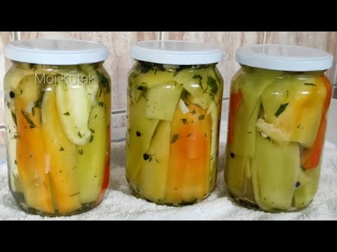 Kisele paprike bez kuhanja i konzervansa za 10 MINUTA! Zimnica! # 371