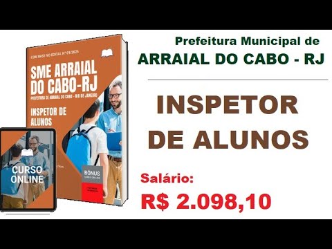 Apostila Concurso Prefeitura de Arraial do Cabo RJ 2025 Inspetor de Alunos