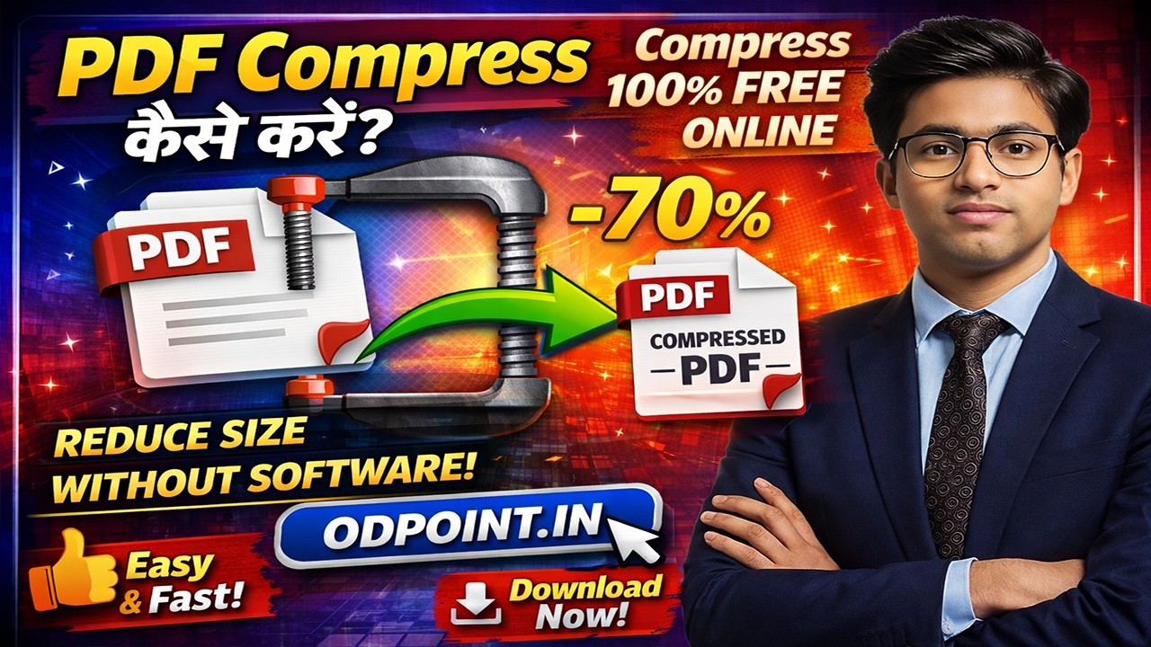 PDF Compress Kaise Kare Online 🔥 Reduce PDF Size Without Losing Quality (Free Tool)