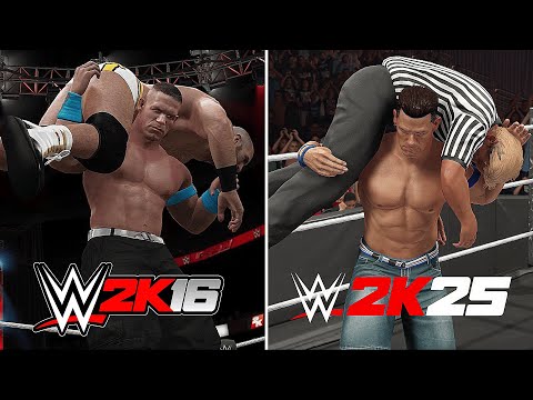 WWE 2K25 vs WWE 2K16 - Epic Finishers Comparison!