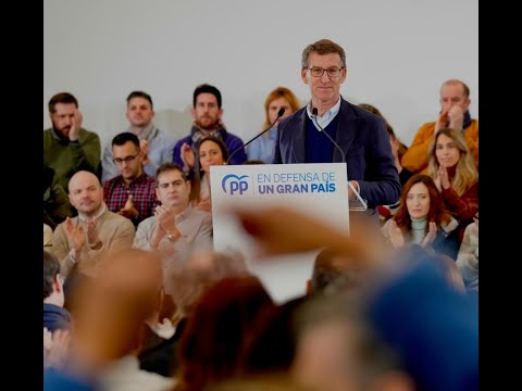 Feijóo y Gonzalo Capellán intervienen en el acto En defensa de un gran país en Lardero.