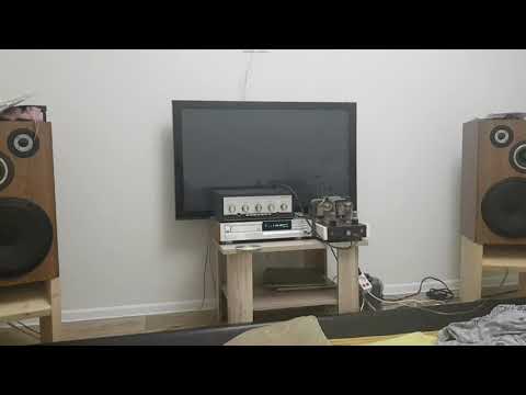 Victor SX-521+Leak stereo 70 на НЧ, ламповый однотактный усилитель на ВЧ-СЧ. Подключение Bi-amping