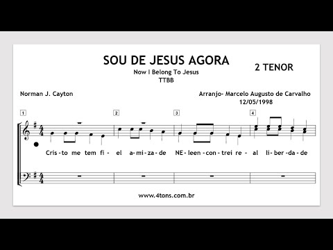 TTBB 0025 2T SOU DE JESUS AGORA 2 TENOR MIDI