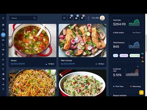 Restaurant Dashboard Bootstrap Admin Panel Template with LTR Light Theme