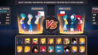 Stickman Warriors PVP | Goku Ultra & Vegeta Ultra vs Whis & Beerus
