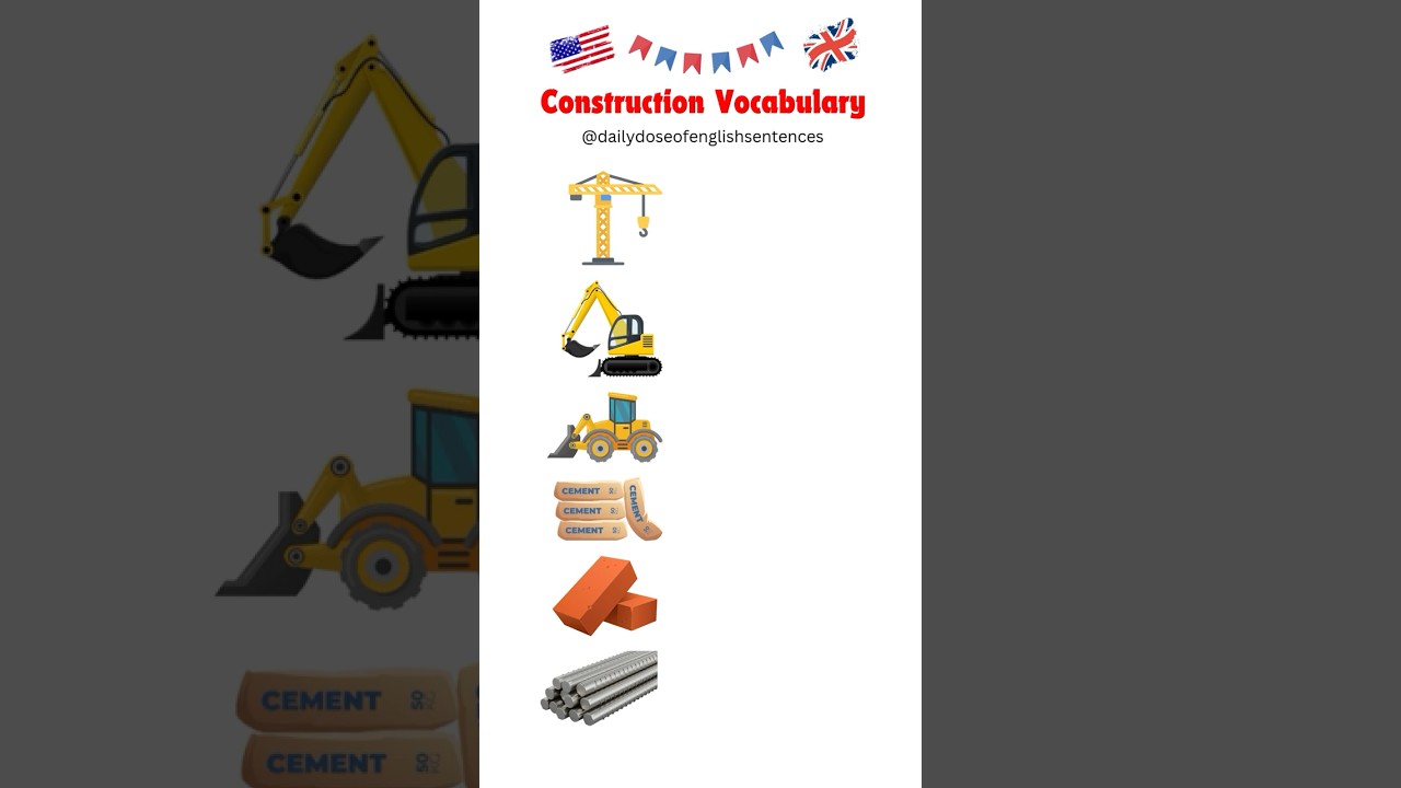 Construction Vocabulary in English | Learn Essential Building Terms #learnenglish #construction