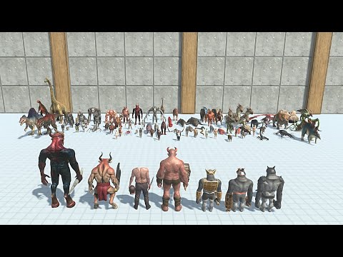 HUMANOID WITH WEAPON VS EVERY FACTION - Animal Revolt Battle Simulator