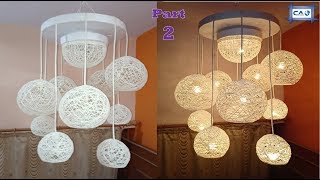 Make a Home Made Wrapped Balloon Lamp Part 2| Easy Home Made Lamp by Crazy Art 4 U