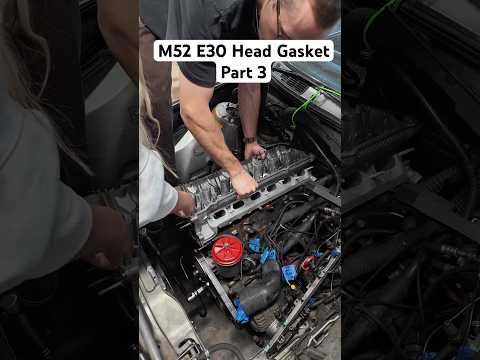 M52 E30 head gasket and turbo prep, part 3. #e30 #bmw #headgasket #m52 #m52turbo #cometicMLS #turbo