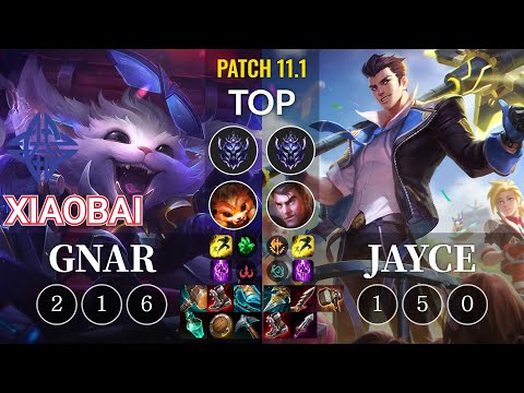 ES Xiaobai Gnar vs Jayce Top - KR Patch 11.1