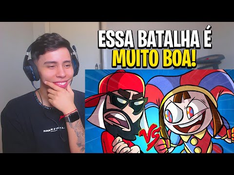 Pomni (The Amazing Digital Circus) Vs. Mussa - Batalha de Rap (Desenho Animado) REACT