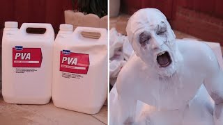 Bathing In PVA GLUE! (EPILEPSY ALERT)