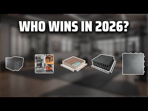 AIRHOP 0.56in Thick 48 Sq Ft Exercise Equipment Mats, 12 Tiles Upgraded Rubber Top with High Density EVA Foam, Large Interlocking Puzzle Gym Flooring for Home Gym, Heavy Weight Workout, 24 x 24in video review thumbnail