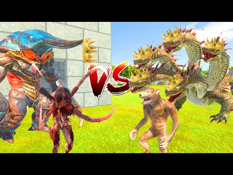 KING RANTHORN & ALIENS VS KING HYDRA & FANTASY - ANIMAL REVOLT BATTLE SIMULATOR