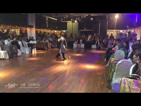  Leonel Hung-Yut Chen  and  Hwayi Florencia  are  dancing  to  the  tango  "  Seguime Si Podes  "  by  Osvaldo Pugliese  at  Singapore International Tango Festival  in  2018