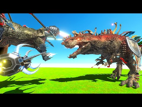 Using EVERY Upgrade on a T-REX - Animal Revolt Battle Simulator