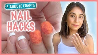 Testing/Trying Out Viral Nail Hacks by 5 Minute Crafts | Kreena Desai
