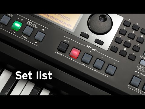 Korg EK-50 Features - Set list