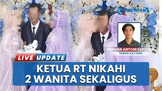 Heboh Pernikahan Unik di Kotim, Ketua RT Bersanding dengan 2 Wanita di Pelaminan