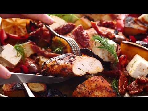 Best Easy Greek Sheet Pan Chicken Souvlaki and Potatoes