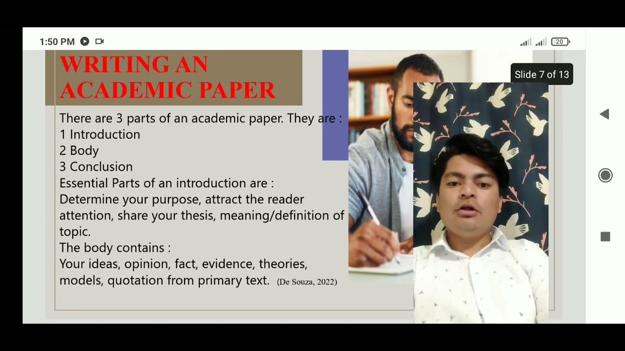 advanced study skills presentation assessment vedio