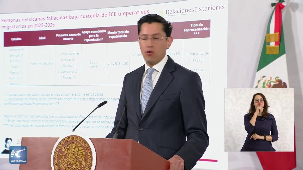 Gobierno mexicano califica de "inaceptable" muerte de migrantes mexicanos bajo custodia del ICE