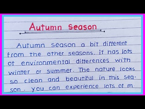 write essay on Autumn Season | english essay on autumn | paragraph on autumn season in english