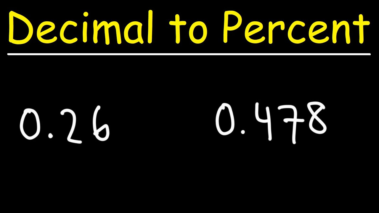 How to Convert Decimals to Percent