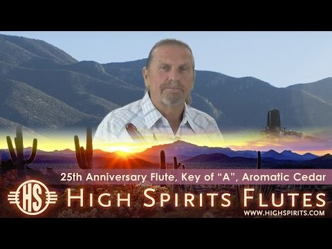 High Spirits 25th Anniversary Flute, Swan, Key of  "A", Aromatic Cedar