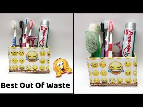 Reuse waste plastic bottles crafts | Best out of waste | pen stand | toothbrush holder | Quick Art Video