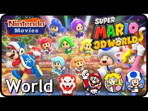 Super Mario 3D World - World Bowser (100% Multiplayer Walkthrough)