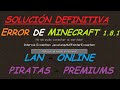 Fix Error Minecraft 1.8.x Multiplayer LAN 