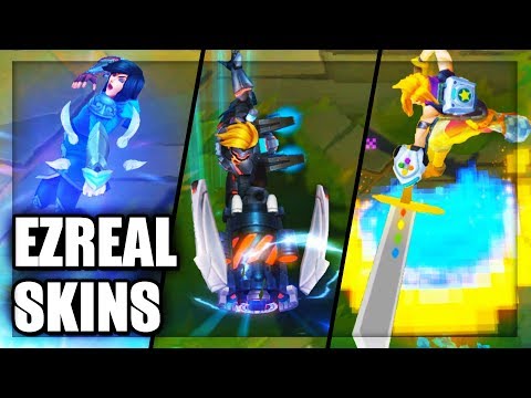 All Ezreal Skins Spotlight Rework 2018 Final Update (League of Legends)