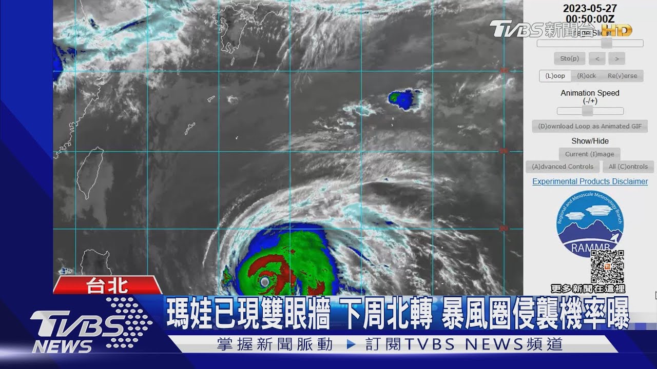 瑪娃已現雙眼牆 下周北轉 暴風圈侵襲機率曝