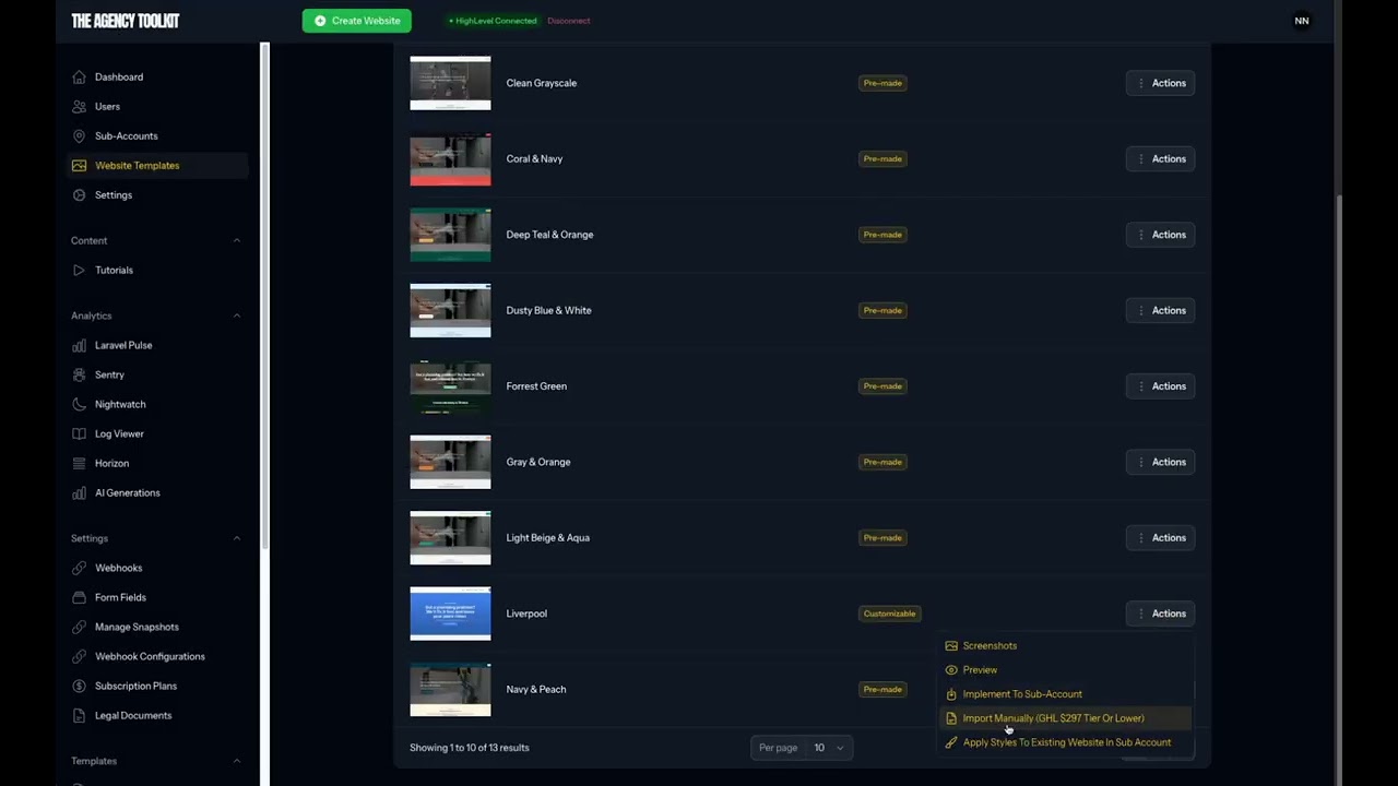 Implementing Template On Existing Website