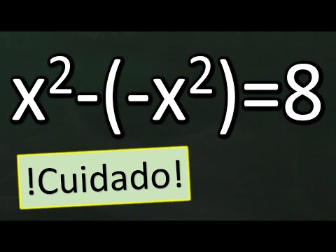 Ecuaciones de segundo grado, x²-(-x²)=8
